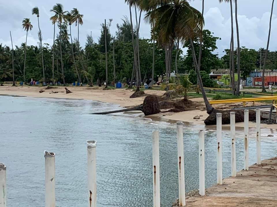 Erosión costera en Luquillo.