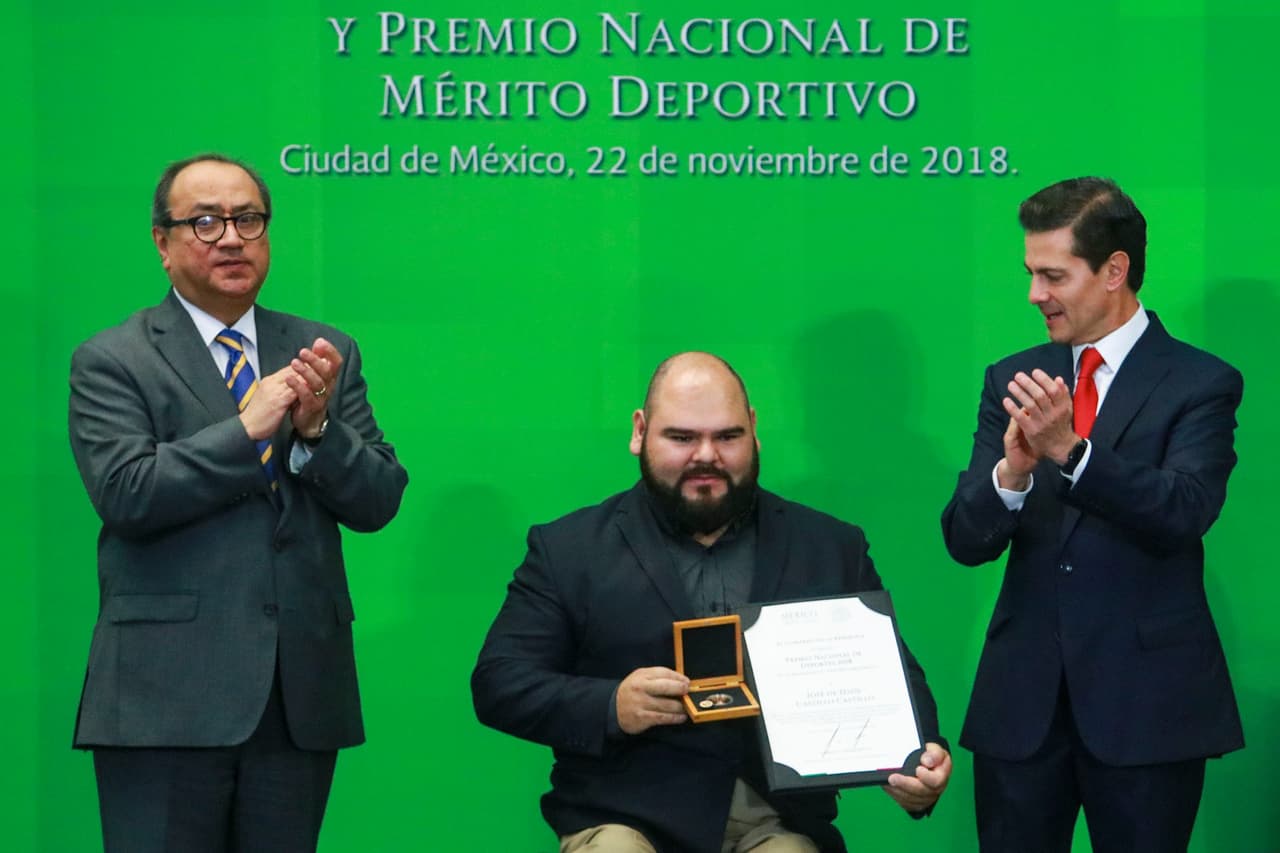 José de Jesús Castillo se llevó el premio en Deporte Paralímpico por su brillo representando a México en powerlifting.