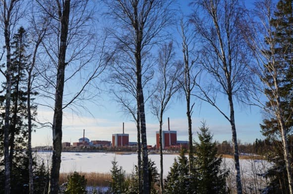 La central nuclear de Olkiluoto, situada en la isla de Olkiluoto, Finlandia, el martes 24 de febrero de 2026.