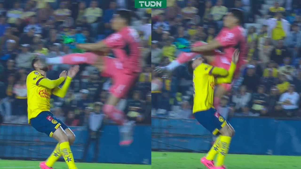 ¡Casi le rompe la nariz! Dura entrada de Andrada a Diego Valdés