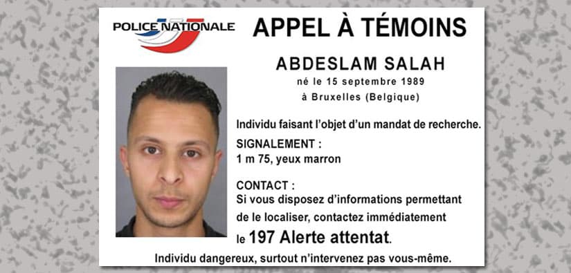 El sospechoso fugitivo por los ataques en París estaría en Siria, de acuerdo a CNN