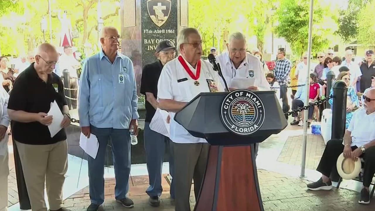 Exilio cubano en Miami conmemora el aniversario número 63 de Bahía de Cochinos