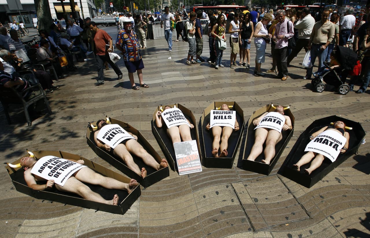 La Rambla es, por supuesto, un lugar privilegiado también para manifestaciones y protestas.