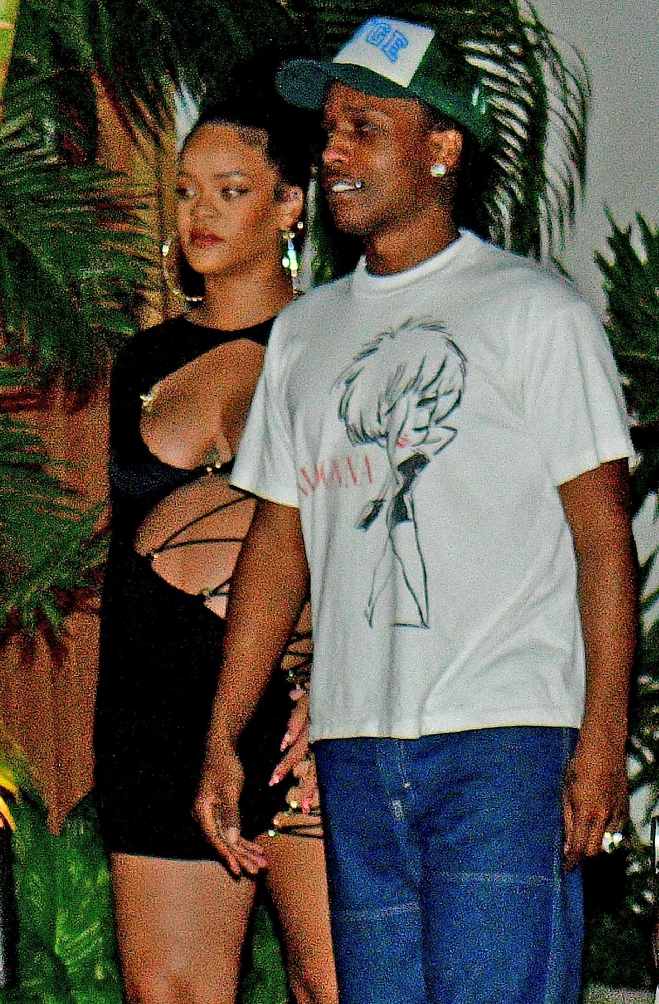 A$ap Rocky con Rihanna en Barbados.
