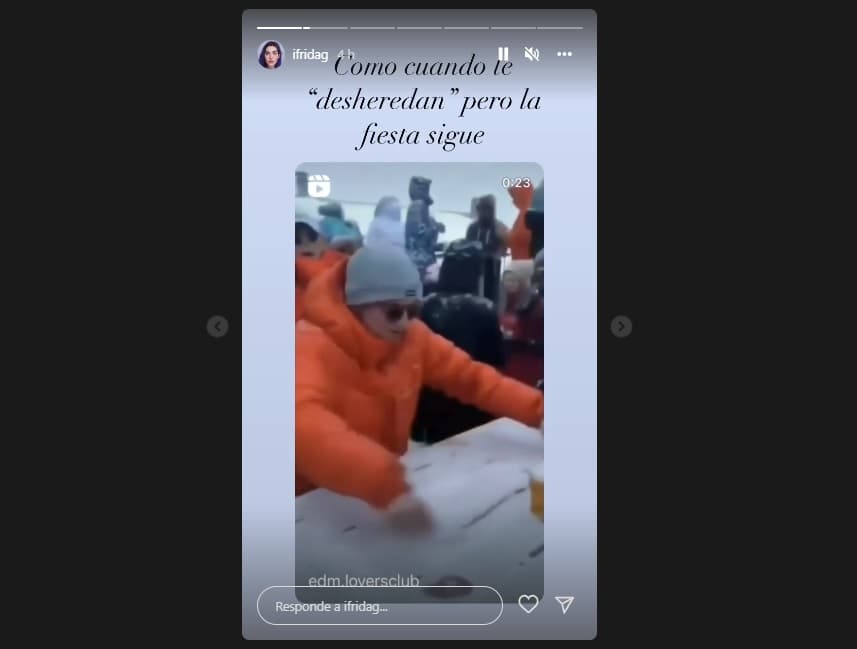 Historia de Instagram de Frida Sofía.