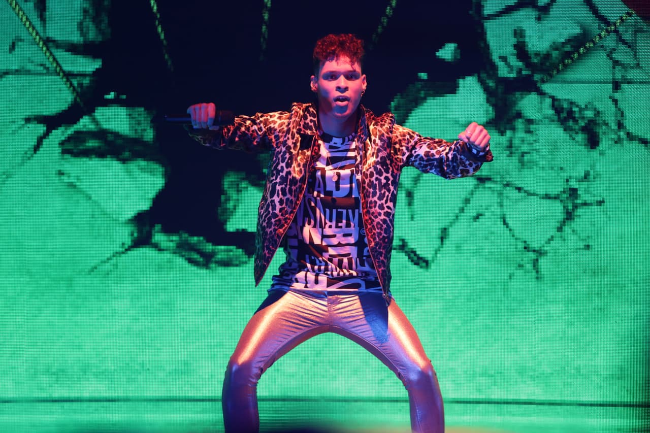 Garmandy bailó y cantó con la mejor energía.