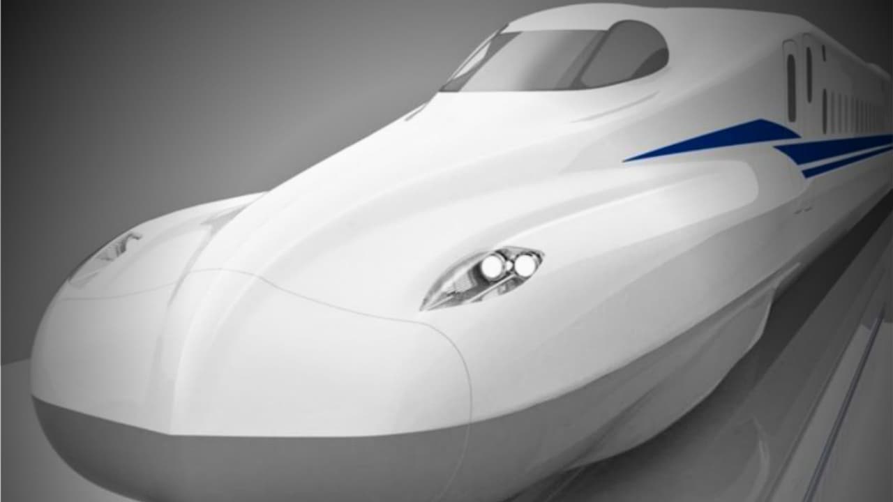 Fotografía de un tren Shinkansen en Japón.