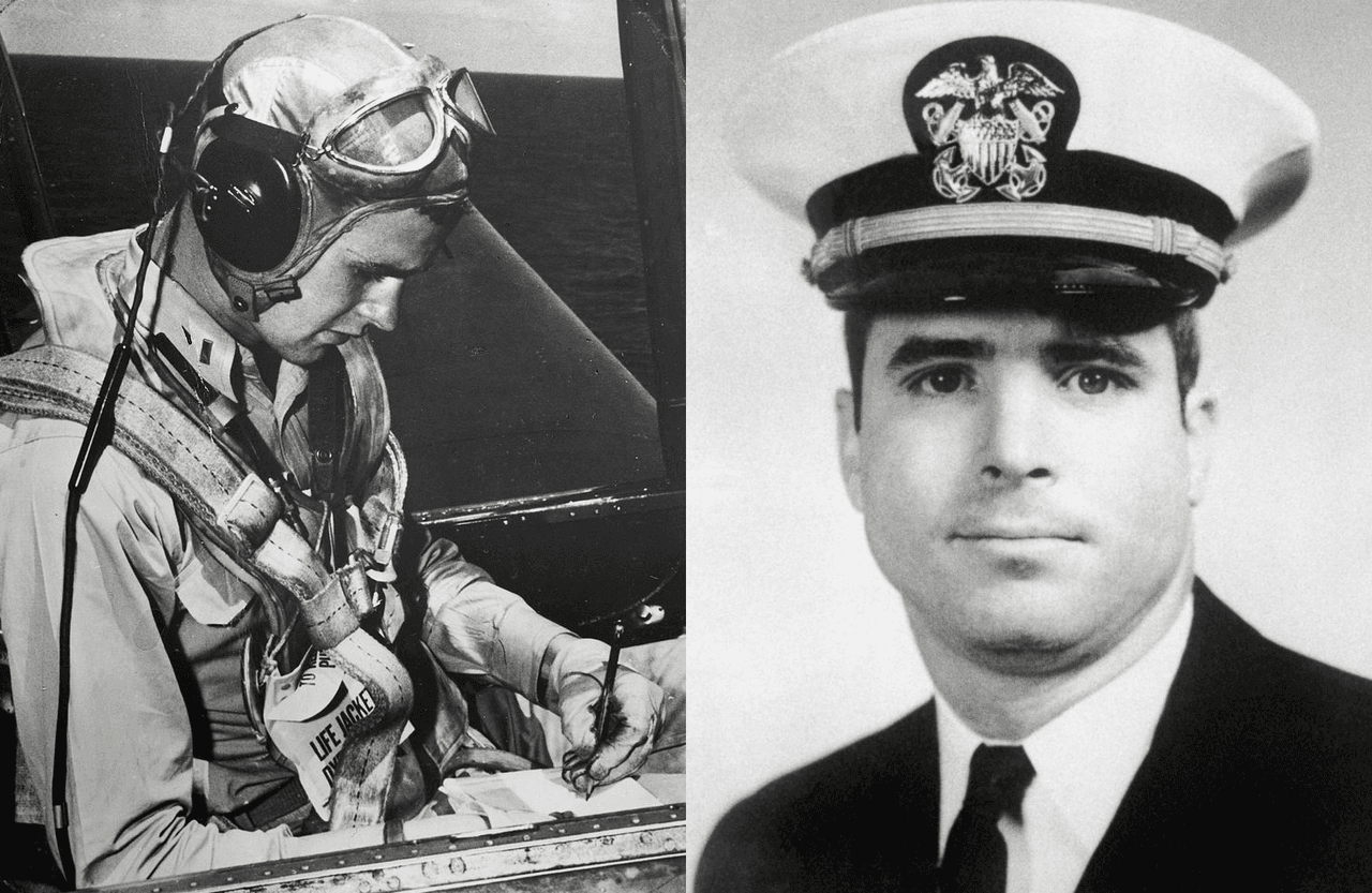 El reportaje, que ha sido corroborado por la cadena Fox News, también hace mención a otras ocasiones en las que Trump se ha referido a veteranos de guerra. 
<a href="https://www.theatlantic.com/politics/archive/2020/09/trump-americans-who-died-at-war-are-losers-and-suckers/615997/" target="_blank">Al expresidente George H. W. Bush</a>, cuyo avión fue derribado durante la II Guerra Mundial, se refirió también como "perdedor" y sobre el senador John McCain (derecha de la imagen), quien cayó prisionero en Corea del Norte, dijo que prefería "gente que no había sido capturada".