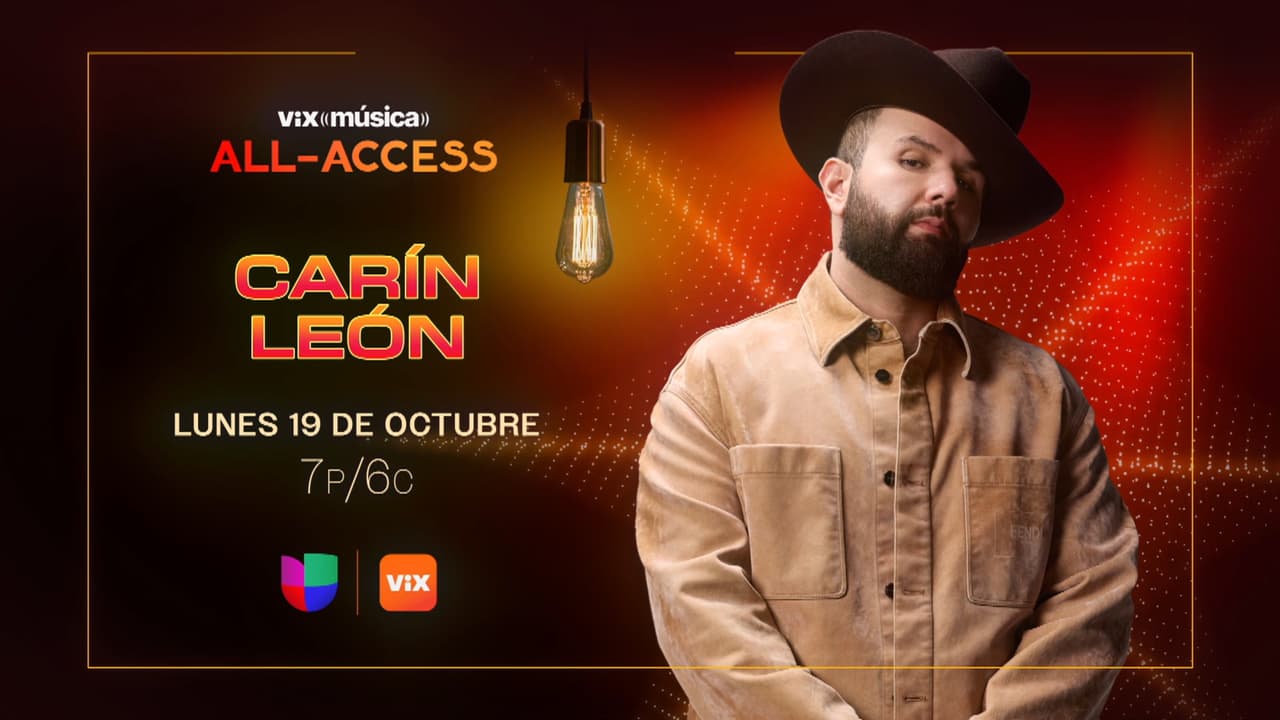 Carín León en ViX Música All-Access: lunes 19 de octubre a las 7P/6C