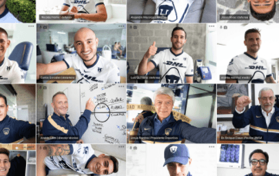 Pumas presume foto oficial al estilo videollamada
