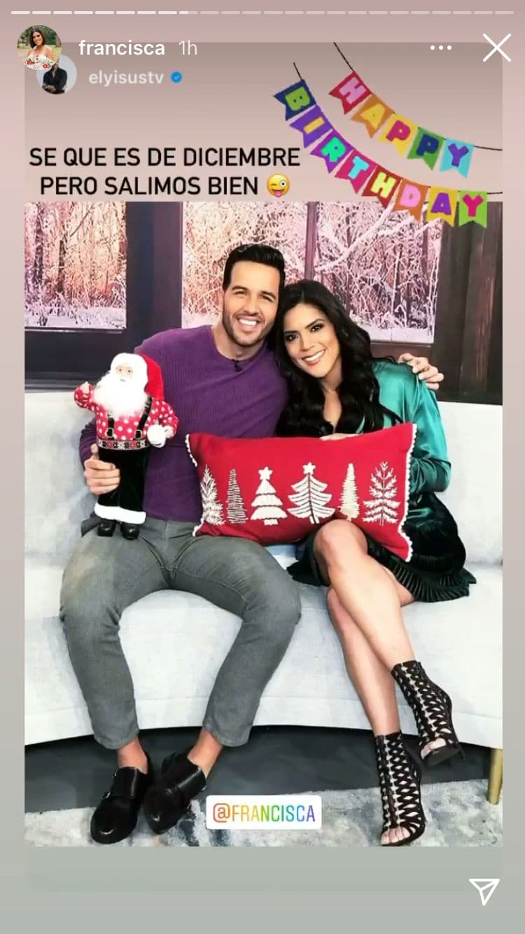 El Chef Yisus también se hizo presente y con una foto de tiempo atrás felicitó a Francisca en este día tan especial.