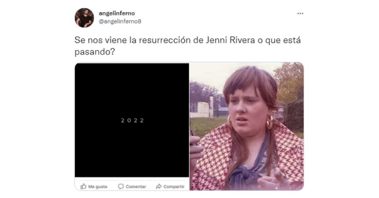 Memes sobre el posible regreso de Jenni Rivera en el 2022.