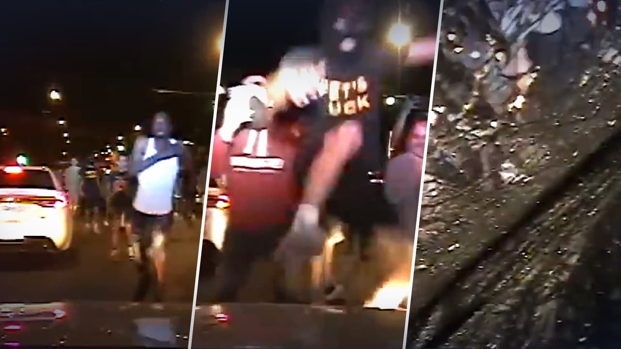 En video: Al menos 100 personas vandalizaron una patrulla de Chicago con un policía adentro