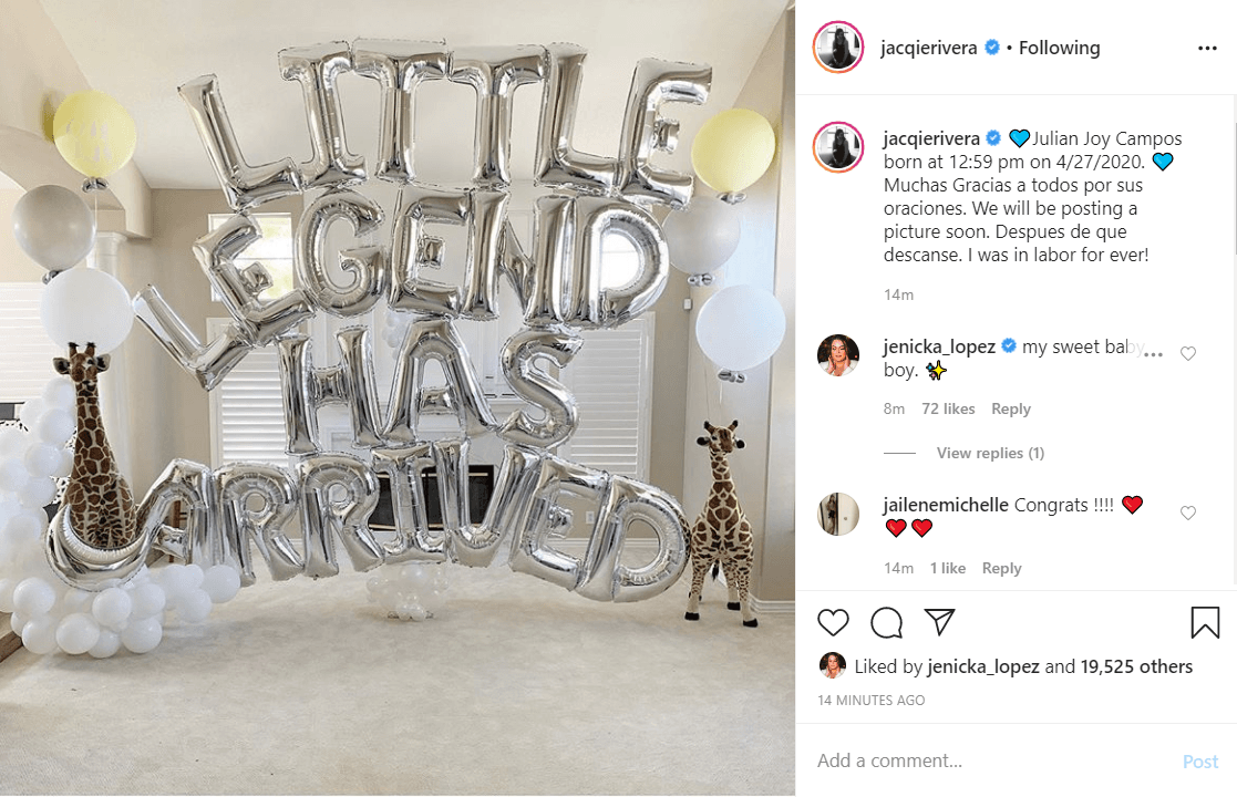 La llegada de Julian Joy a la familia fue un parteaguas en la relación entre Mike Campos y Jacqie Rivera. 
<br>