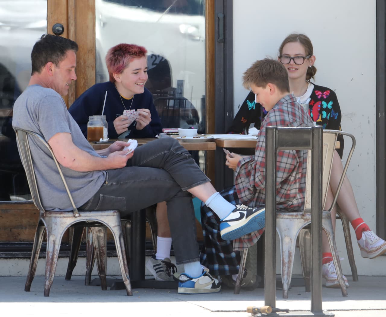 Los hijos de Ben Affleck lucieron felices estando con él.