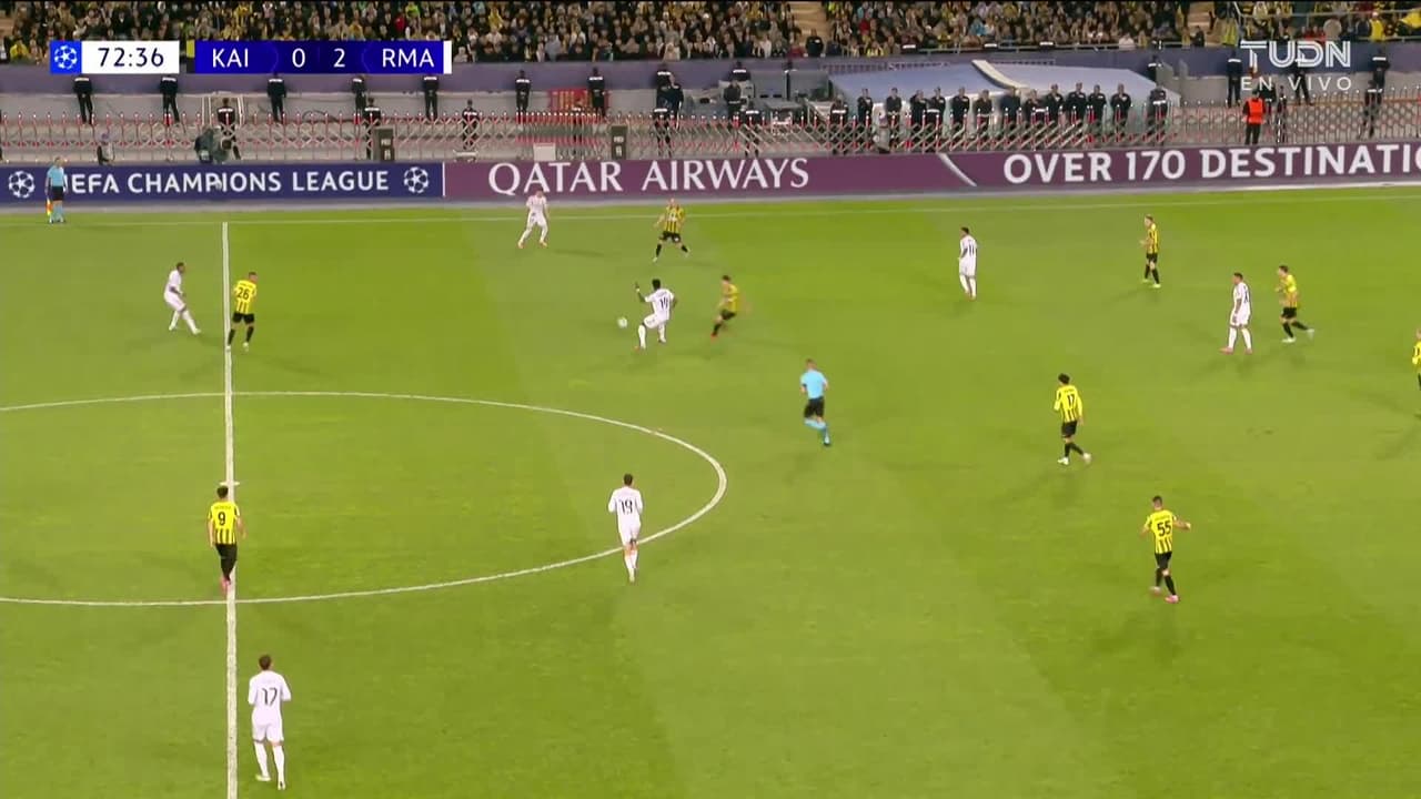 ¡GOL!  anota para Real Madrid. Kylian Mbappé