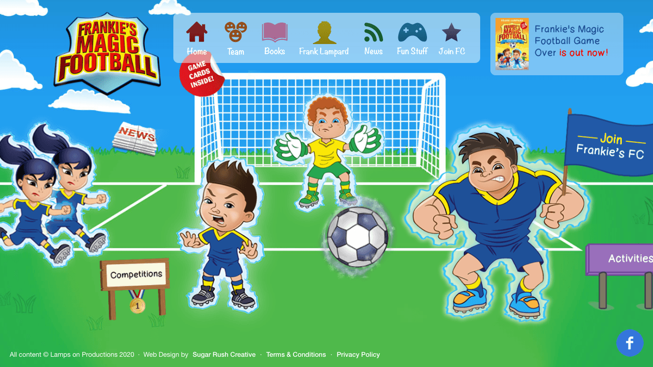 Incluso tiene un
<a href="https://www.frankiesmagicfootball.co.uk/" target="_blank">portal</a> con noticias, juegos e información relevante a sus libros.