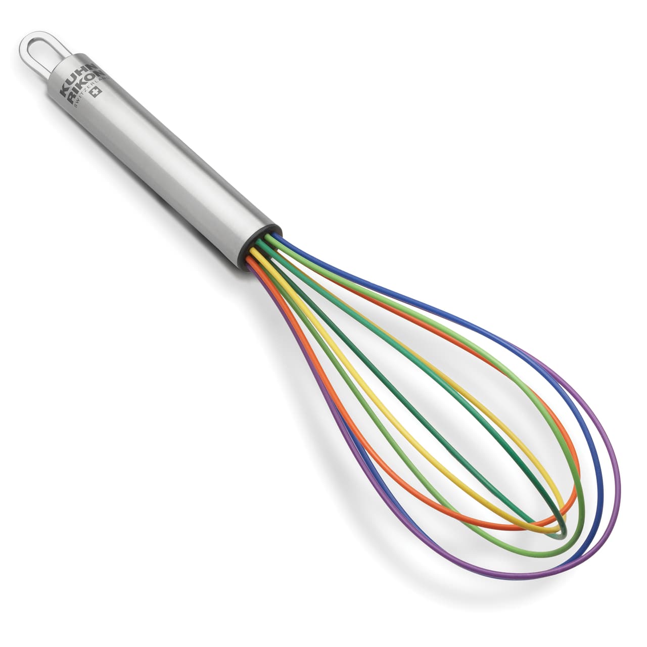 Batidor multicolor de acero inoxidable, listo para colgarse y lucirse. #LoveConquersHate $19.99 en Bed, Bath & Beyond.