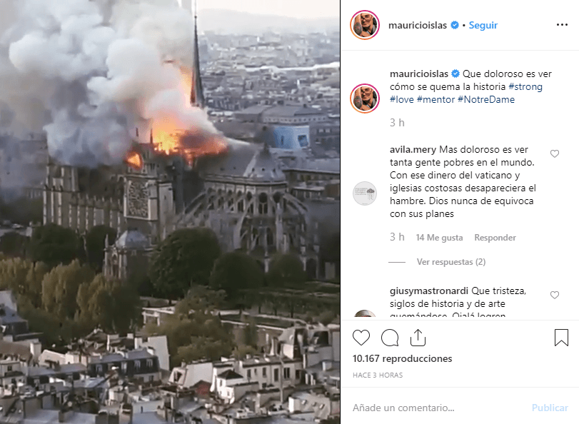 "Qué doloroso es ver cómo se quema la historia", comentó Mauricio Islas.