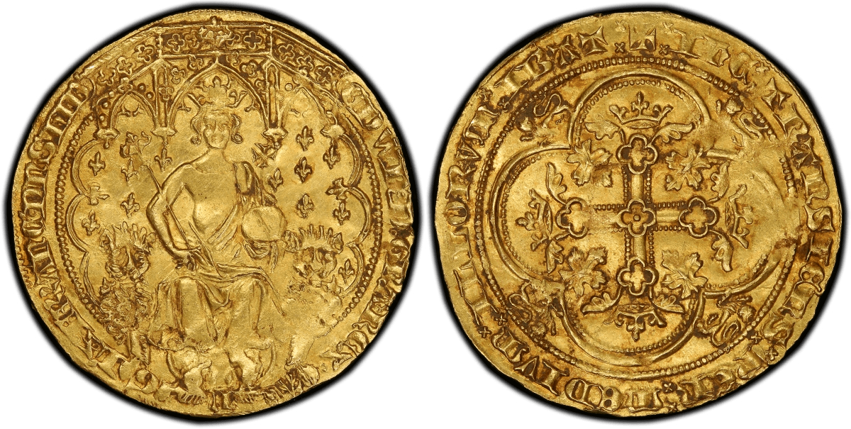 <h3 class="cms-H3-H3">4. Edward III Florin, 1343</h3>
<br>
<br>🪙
<b> Valor:</b> $6,800,000 en precio de subasta de 2006.
<br>
<br>🪙 
<b>Historia: </b>Con 679 años de antigüedad, esta moneda no solo es una de las caras del mundo, sino una de las más raras, puesto que es extremadamente poco probable que se encuentren dos similares y, hasta ahora, solo se sabe que tres han sobrevivido al paso de los siglos. Una está en manos privadas y las otras dos en el Museo Británico. 
<br>