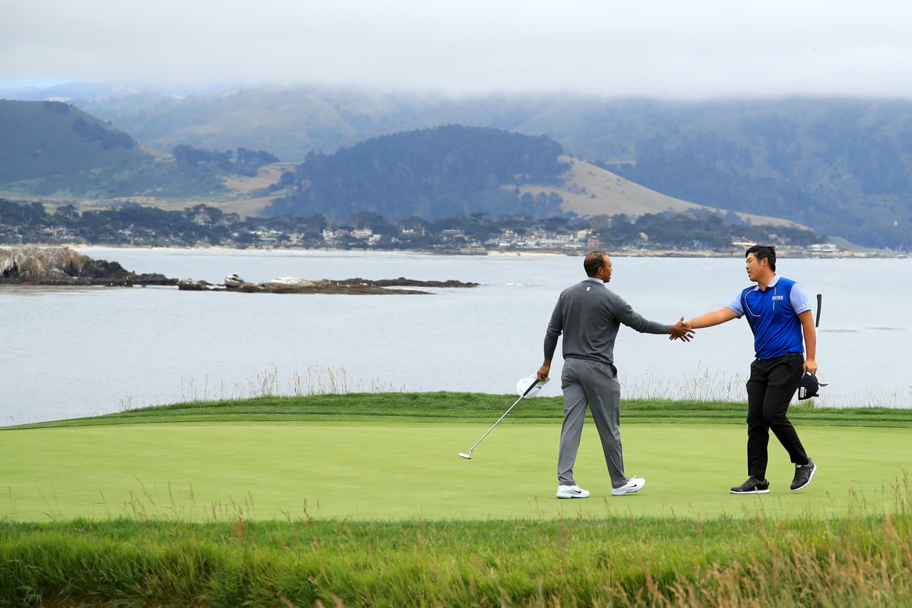 El campo de Pebble Beach en California ofrece postales espectaculares en el US Open de golf, el tercer torneo de 'Grand Slam' de la temporada de ese deporte.