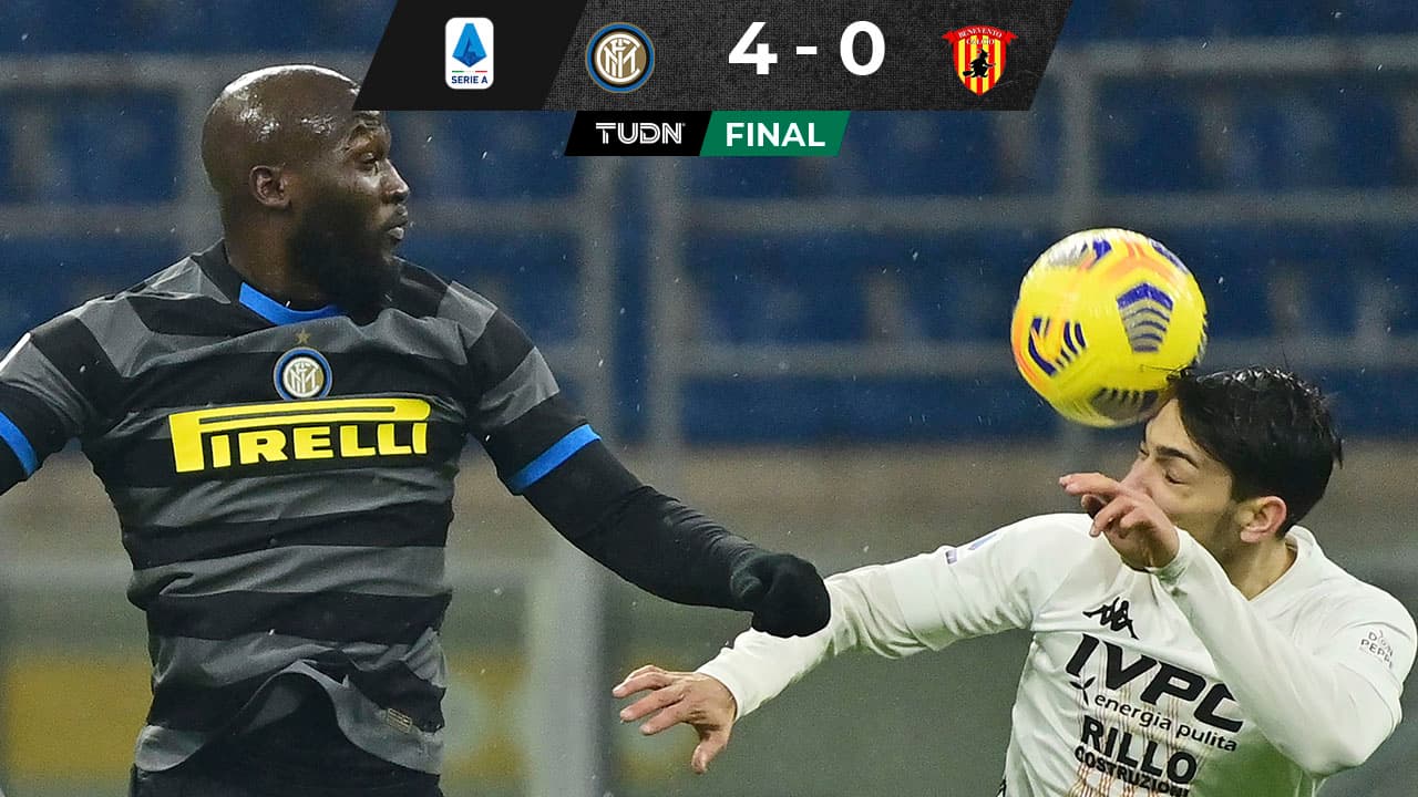 Inter no se apiada del Benevento y Lukaku hace dos goles