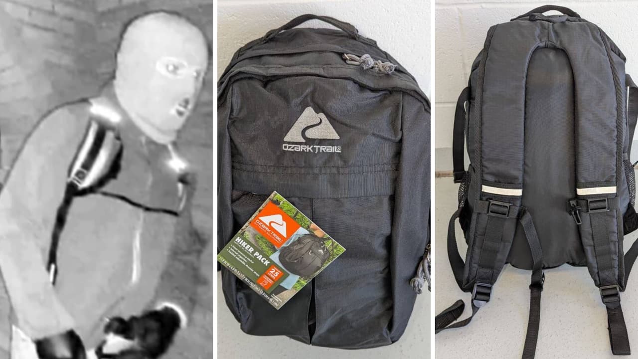 La mochila que habría utilizado el sospechoso.