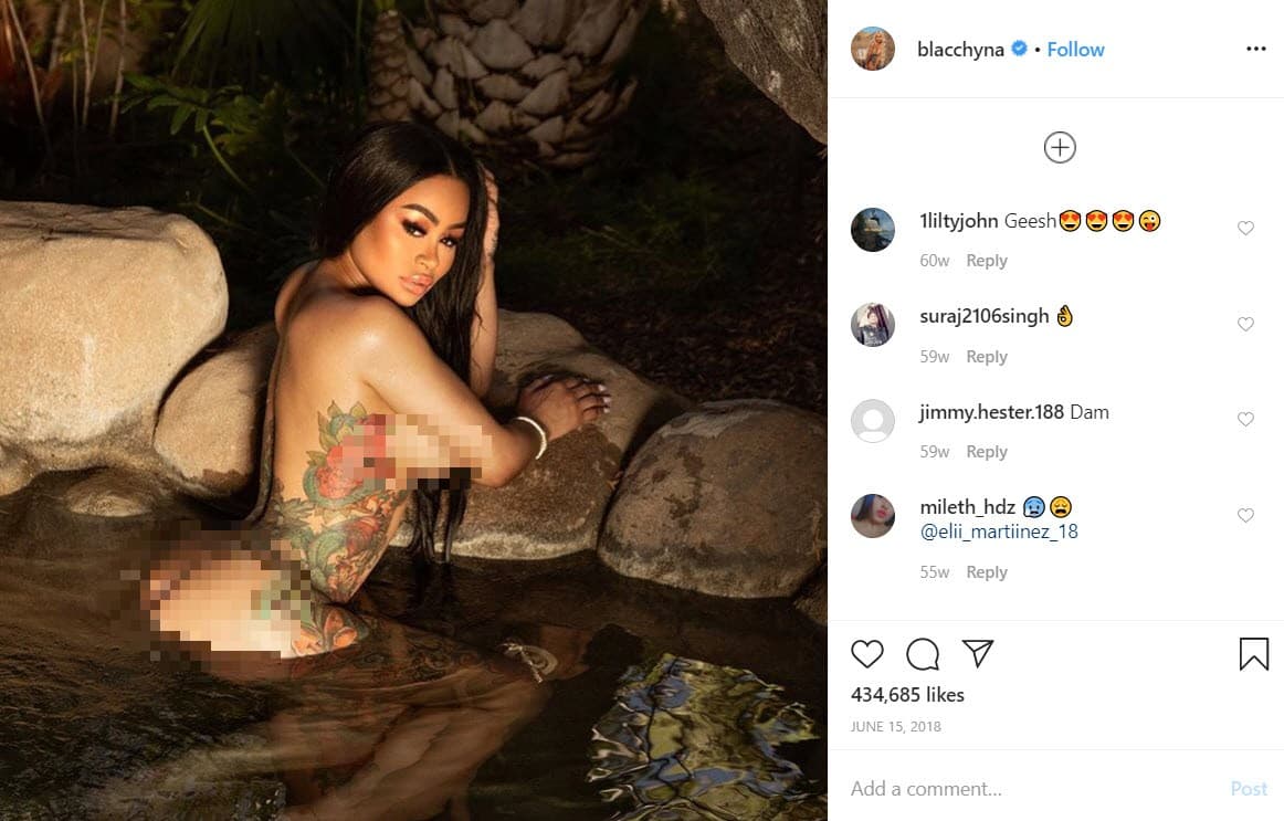 Desde 2018, Blac Chyna no publica fotos al desnudo en Instagram.