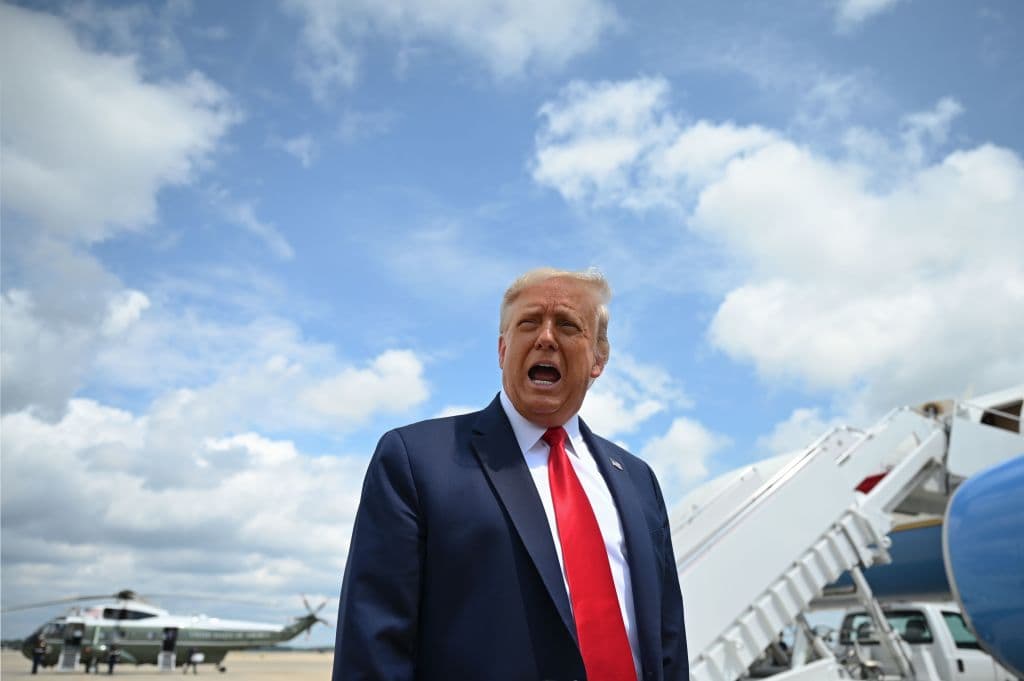 El presidente Trump en una imagen tomada en julio del 2020.