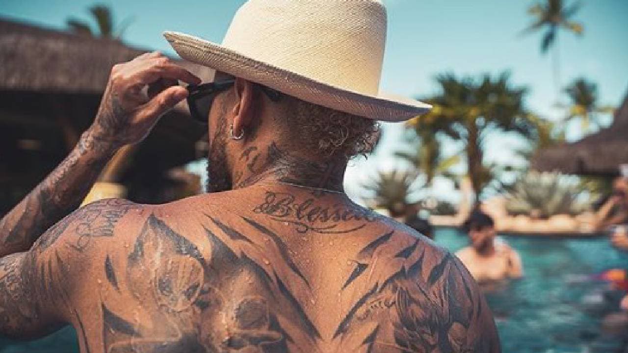 Los diseños en la espalda del astro.