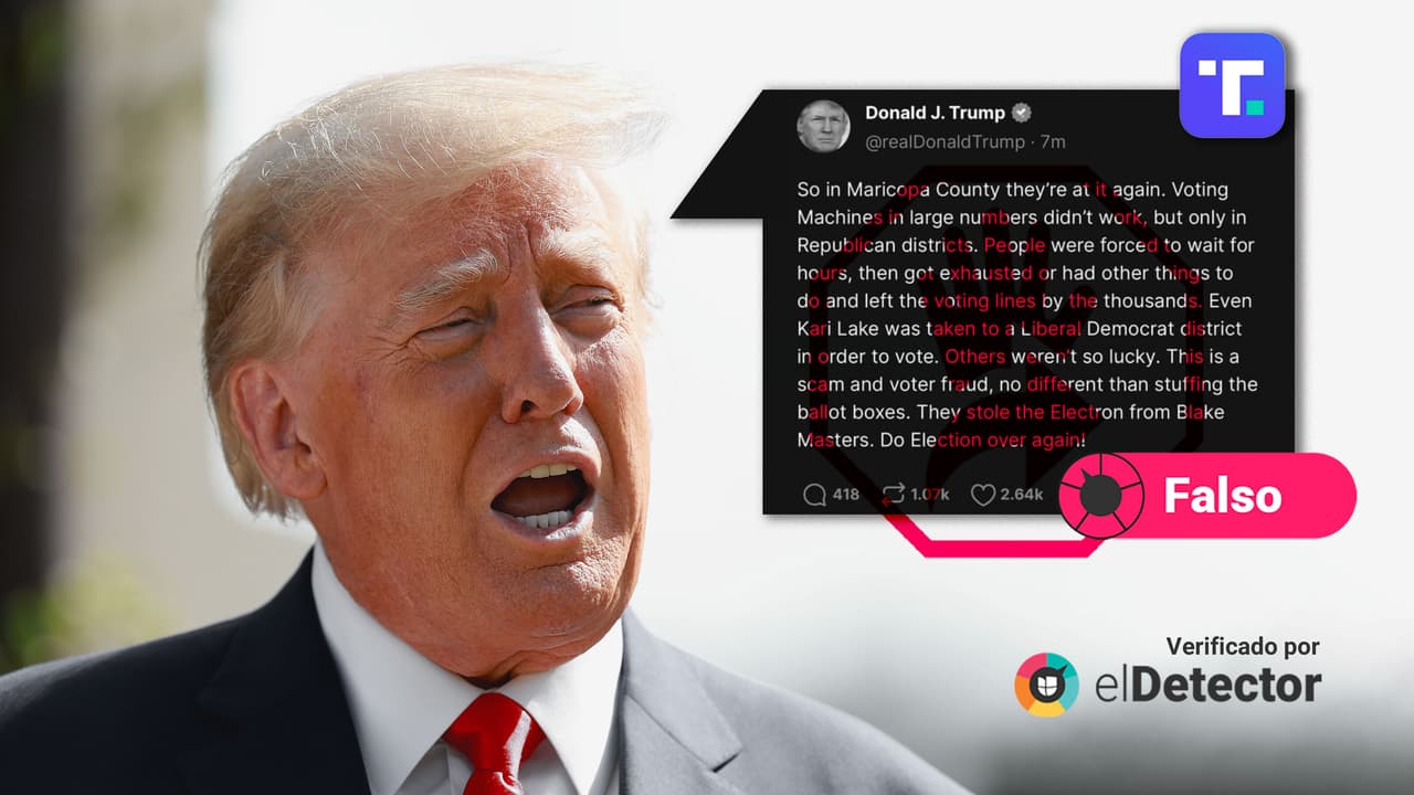 Las máquinas de votación NO fallaron en Maricopa “solo en distritos republicanos”, como dice Trump 