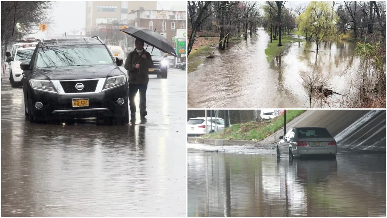 Calles inundadas y carros varados: los estragos que dejaron las lluvias del sábado