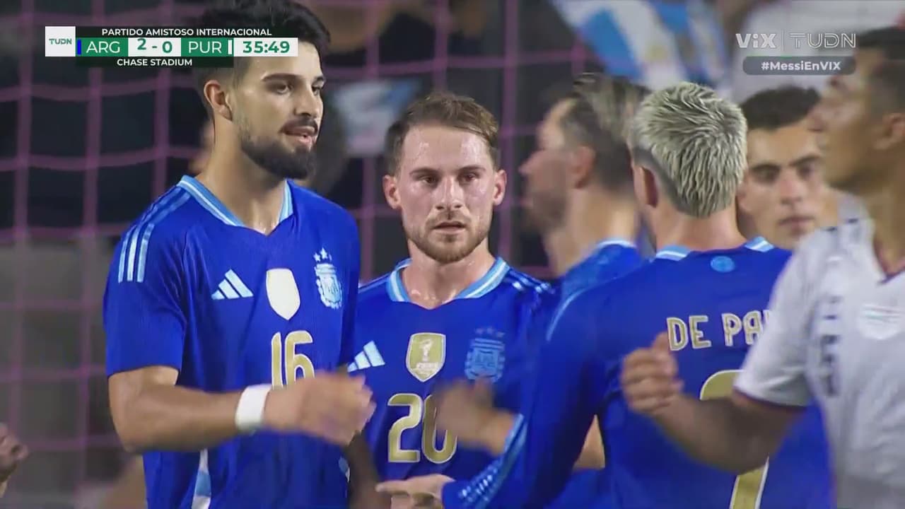 ¡Bombazo! Mac Allister marca doblete con un derechazo imparable