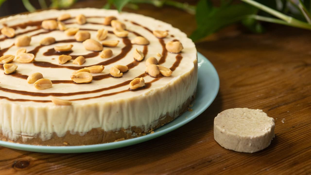 Cheesecake de mazapán sin horno y en 15 minutos 