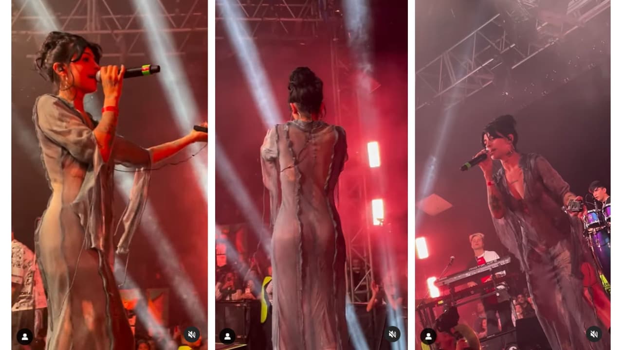 Cazzu sorprende al lucir vestido con transparencias.