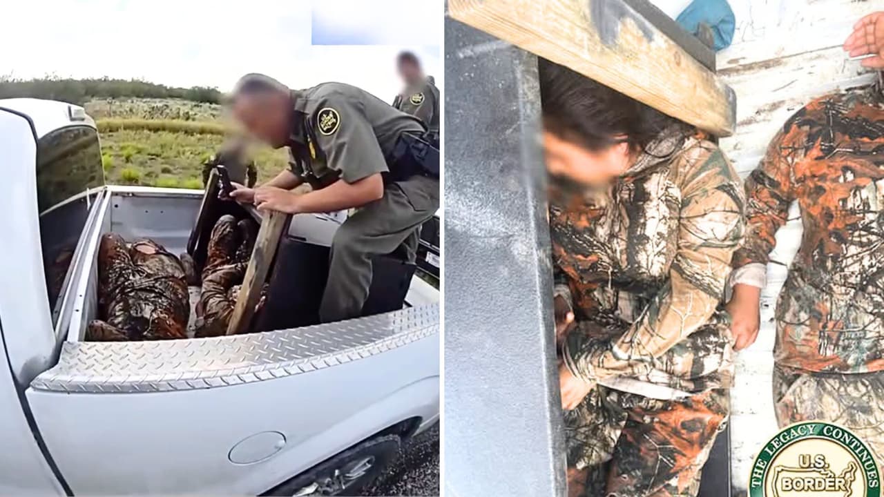 Revelan video del hallazgo de dos inmigrantes ocultos bajo un tanque de gasolina