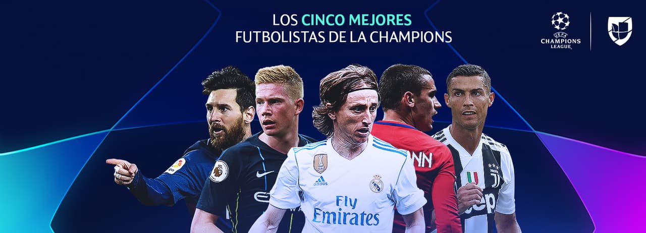 Los cinco mejores futbolistas de la UEFA Champions League