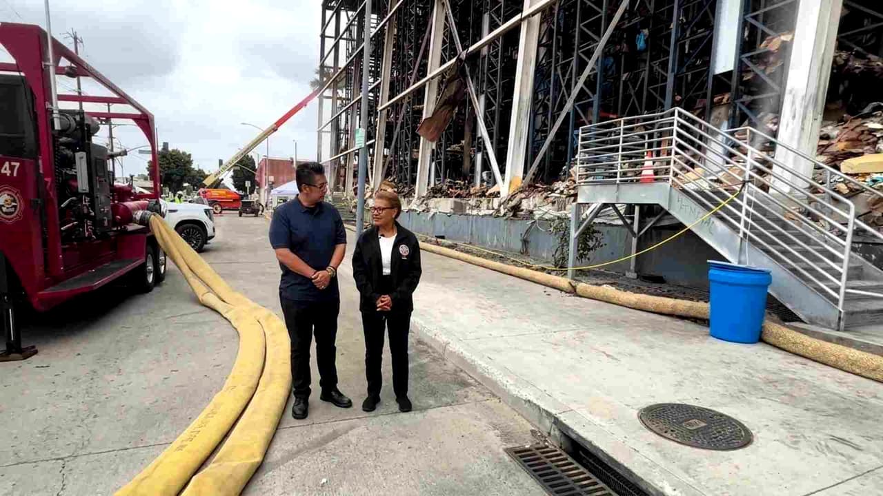 Recorremos con la alcaldesa la zona afectada por el incendio en Boyle Heights