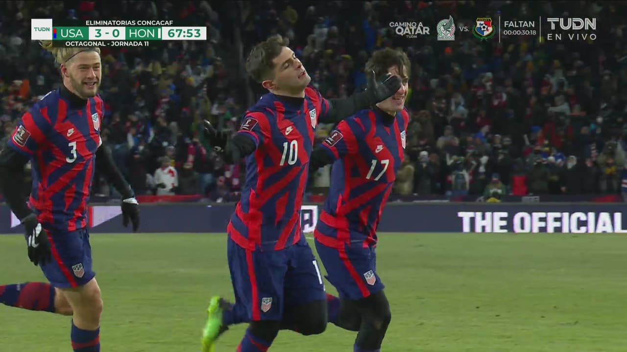 ¡Ya es goleada! Pulisic consigue el 3-0 de Team USA ante Honduras