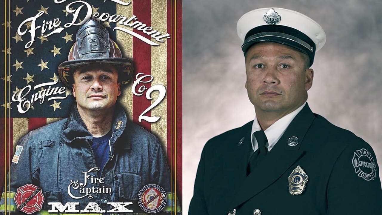 Honran al capitán de bomberos caído Vidal "Max" Fortuna con un memorial y una procesión en Stockton