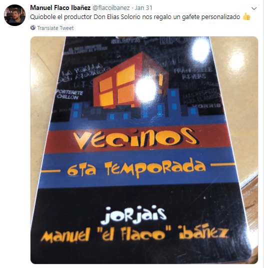 El actor Manuel 'Flaco Ibáñez', mejor conocido como 'El Jorjais' presumió en su cuenta de twitter su gafete personalizado para grabar la sexta temporada.