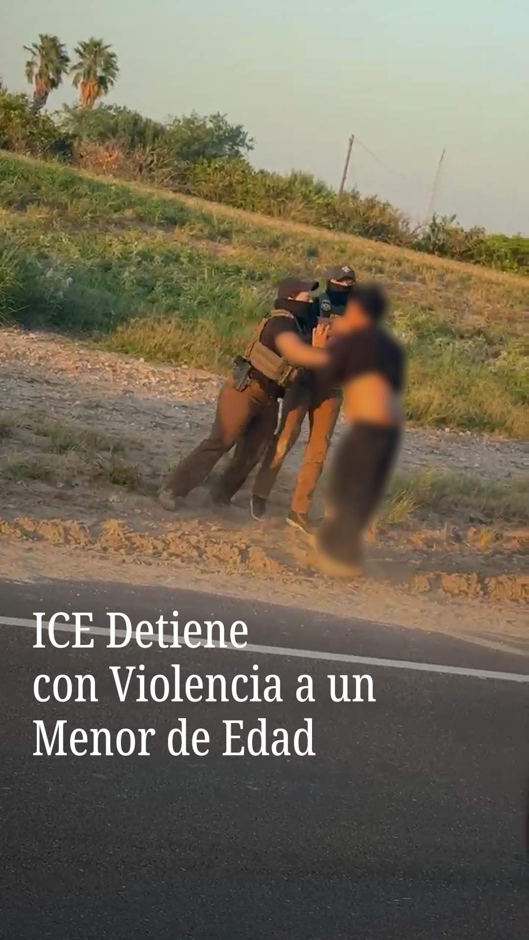 ICE detiene con violencia a un menor de edad