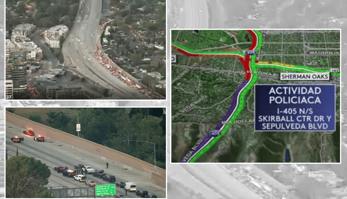 Autopista 405: lo último sobre el cierre que deja a miles de conductores atrapados en la autopista de Los Ángeles