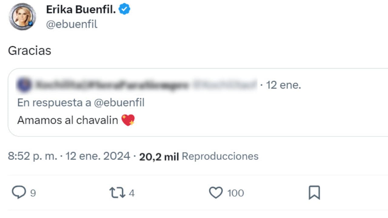 Erika Buenfil agradeció las muestras de apoyo hacia su hijo tras la controversia.