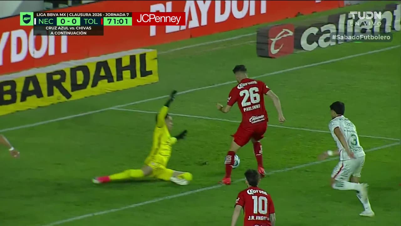 ¡Se le escapa un gol al Toluca! Doble oportunidad que los Diablos no pudieron aprovechar