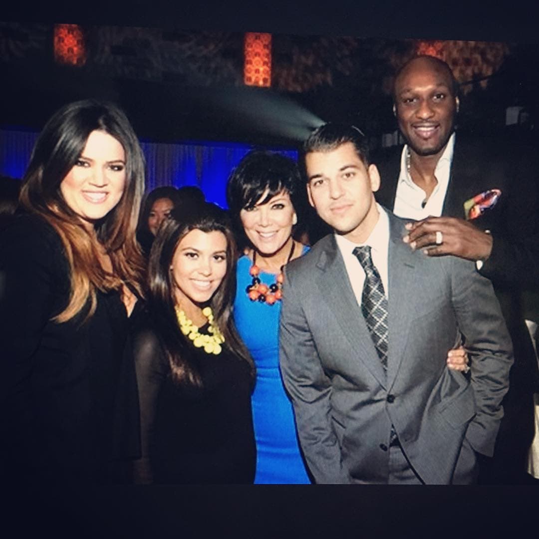 Kris Jenner echó porras al jugador de baloncesto en las redes sociales, junto a esta foto escribió: "Vamos, Lamar! Eres un verdadero campeón... Lo vas a superar...".