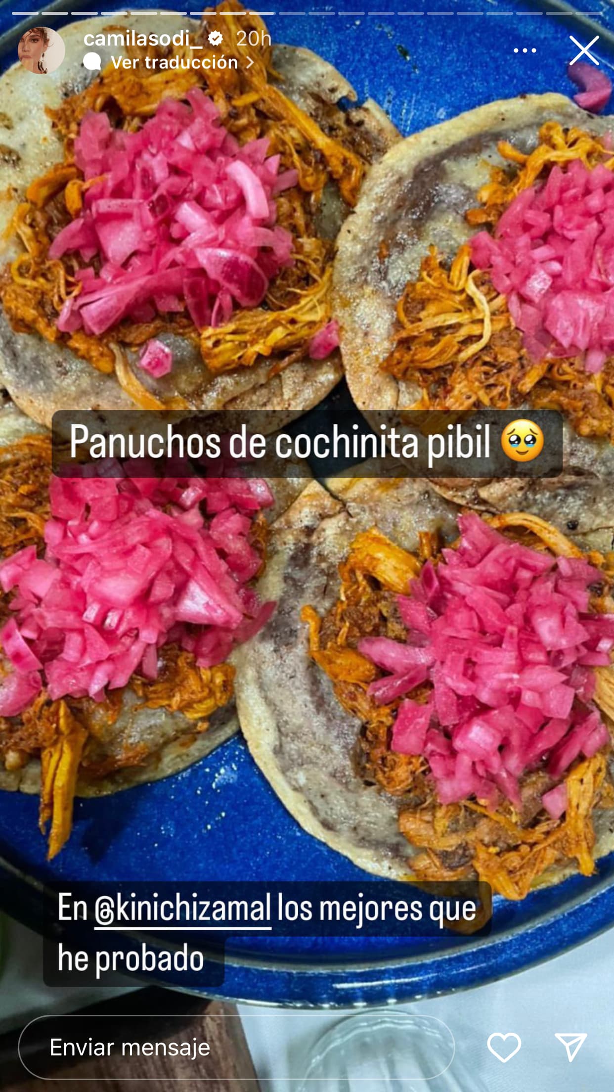Por ejemplo, comieron la tradicional cochinita al pibil. 
<br>