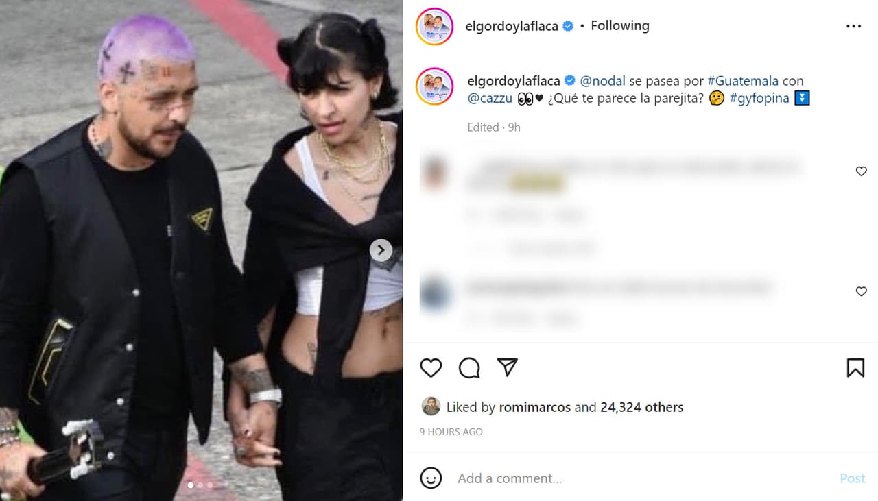Fue el pasado 7 de junio cuando trascendió el romance entre Nodal y Cazzu, ya que fueron fotografiados mientras paseaban tomados de la mano, por las calles de La Antigua, Guatemala.
