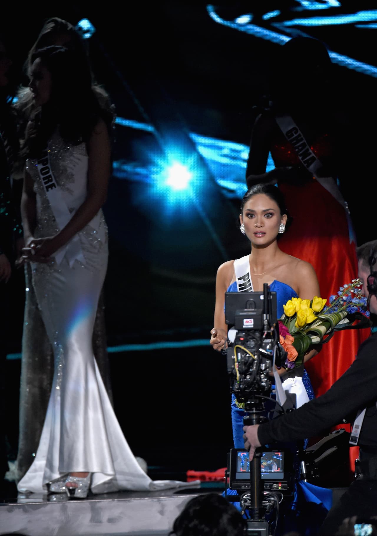 Su cara al saberse ganadora.