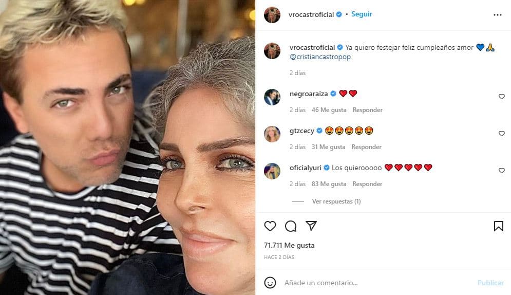 Verónica Castro y Cristian